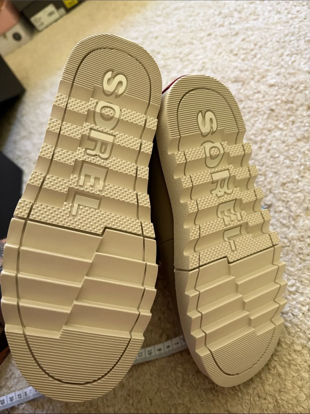 Sorel Women's Taupe/Beige Shearling-Lined Winter Boots waterproof